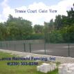 Green Chain Link Tennis Court